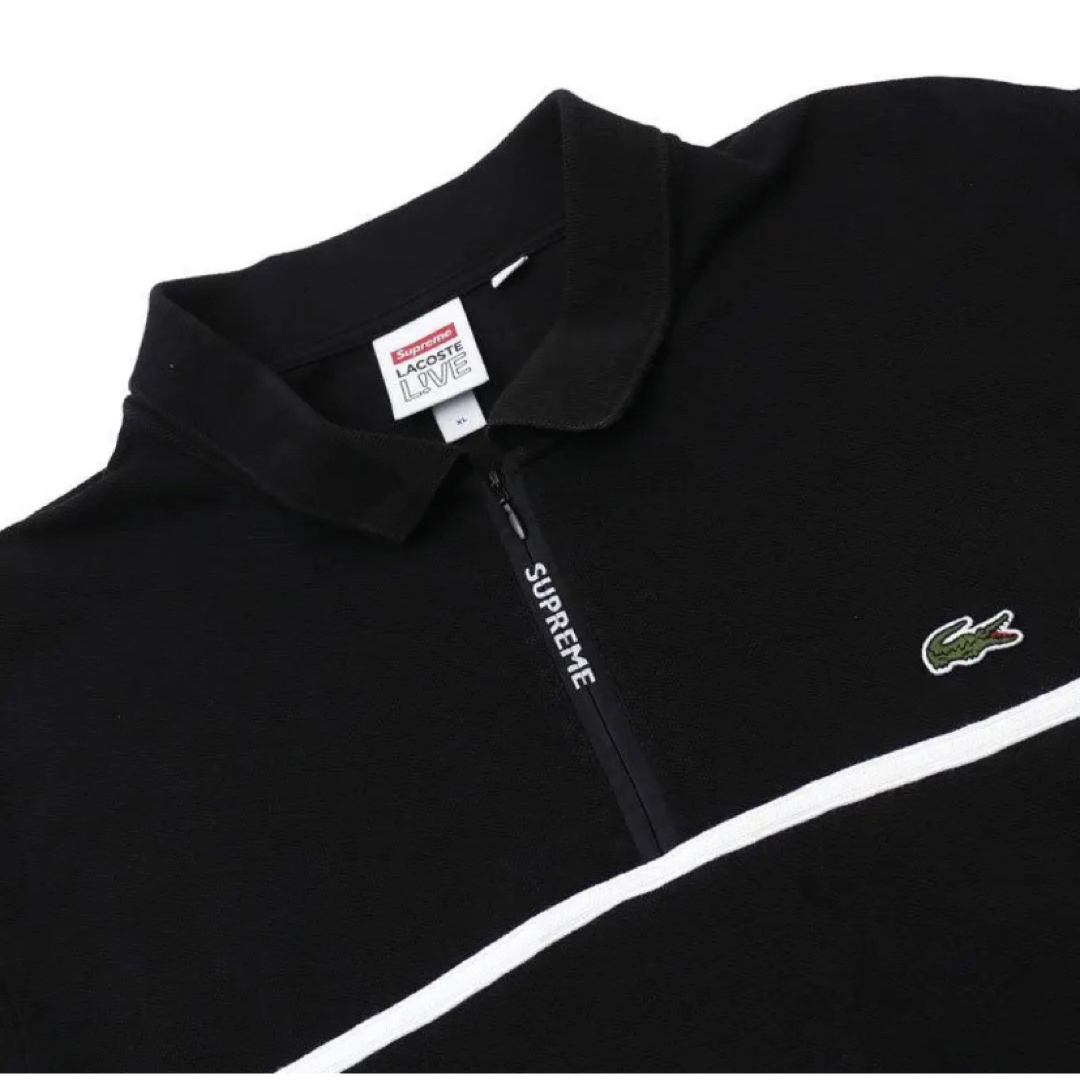 19AW SUPREME LACOSTE Pique Zip L/S Polo