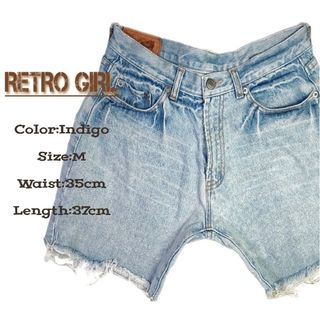 レトロガール(RETRO GIRL)の◎RETRO GIRL◎カットオフ裾*デニム*ショートパンツ(ショートパンツ)