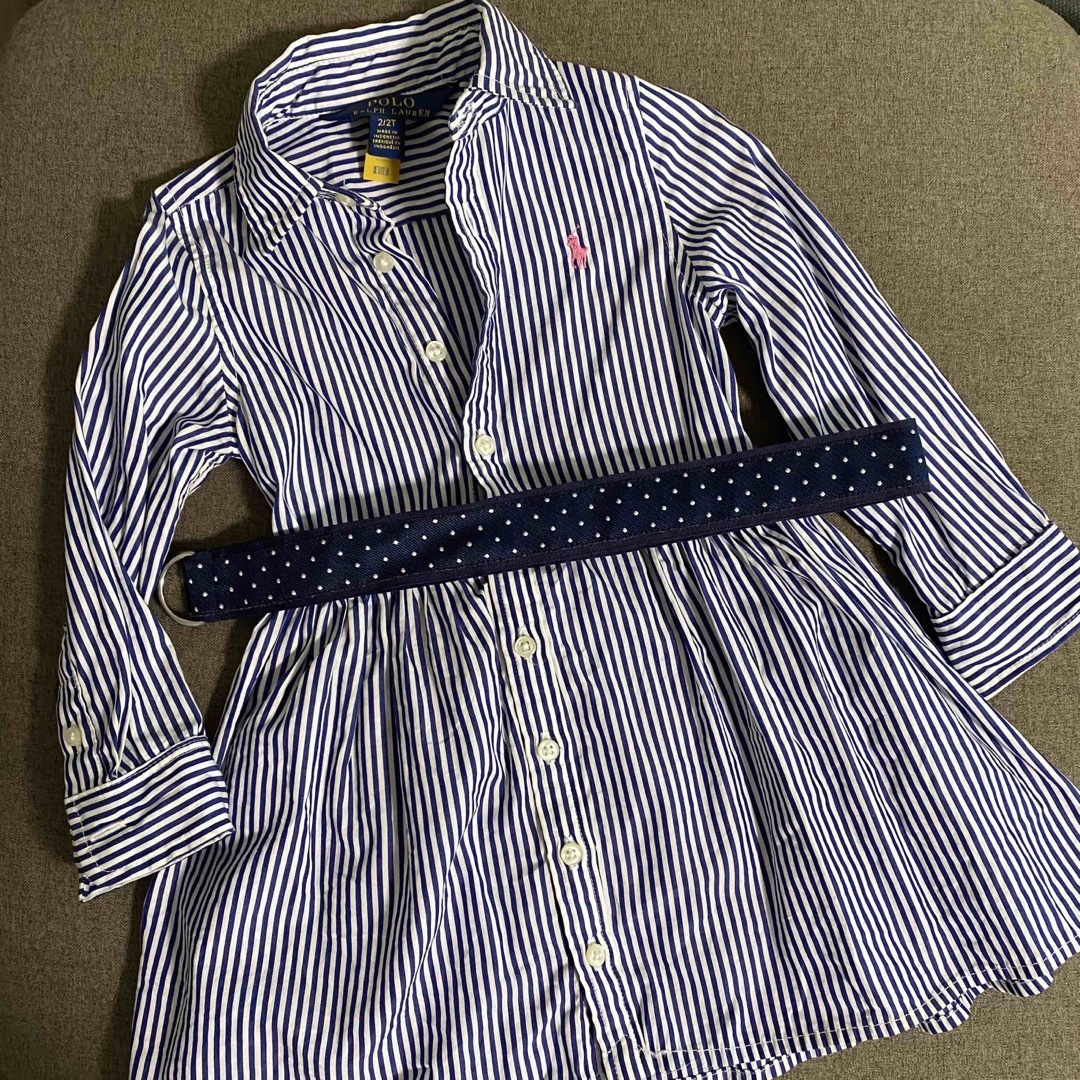 POLO RALPH LAUREN(ポロラルフローレン)のPOLO Ralph Lauren 2Tラルフローレン シャツワンピース キッズ/ベビー/マタニティのキッズ服女の子用(90cm~)(ワンピース)の商品写真