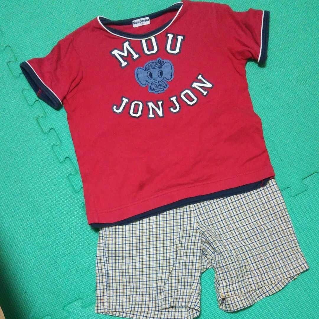 mou jon jon(ムージョンジョン)のmoujonjonのTシャツ&ハーフパンツ110cm キッズ/ベビー/マタニティのキッズ服男の子用(90cm~)(Tシャツ/カットソー)の商品写真