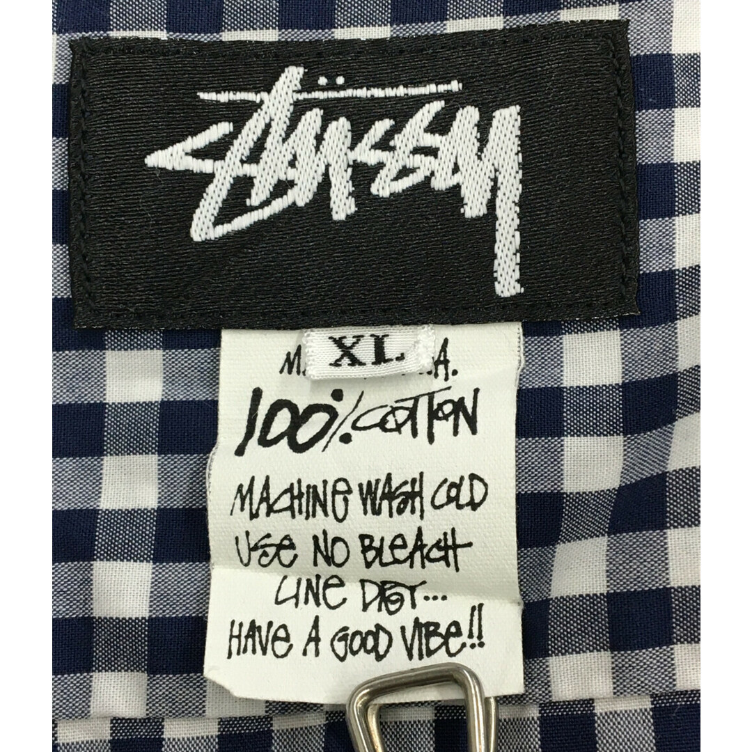 ステューシー STUSSY 半袖シャツ チェック柄    メンズ XLXL採寸サイズ