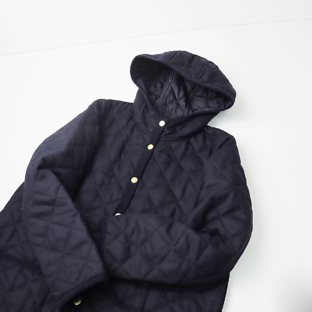 Traditional Weatherwear トラディショナルウェザーウェア ARKLEY HOOD LONG ウールキルティングコート 36/ネイビー【2400013456791】ポリエステル100中わた