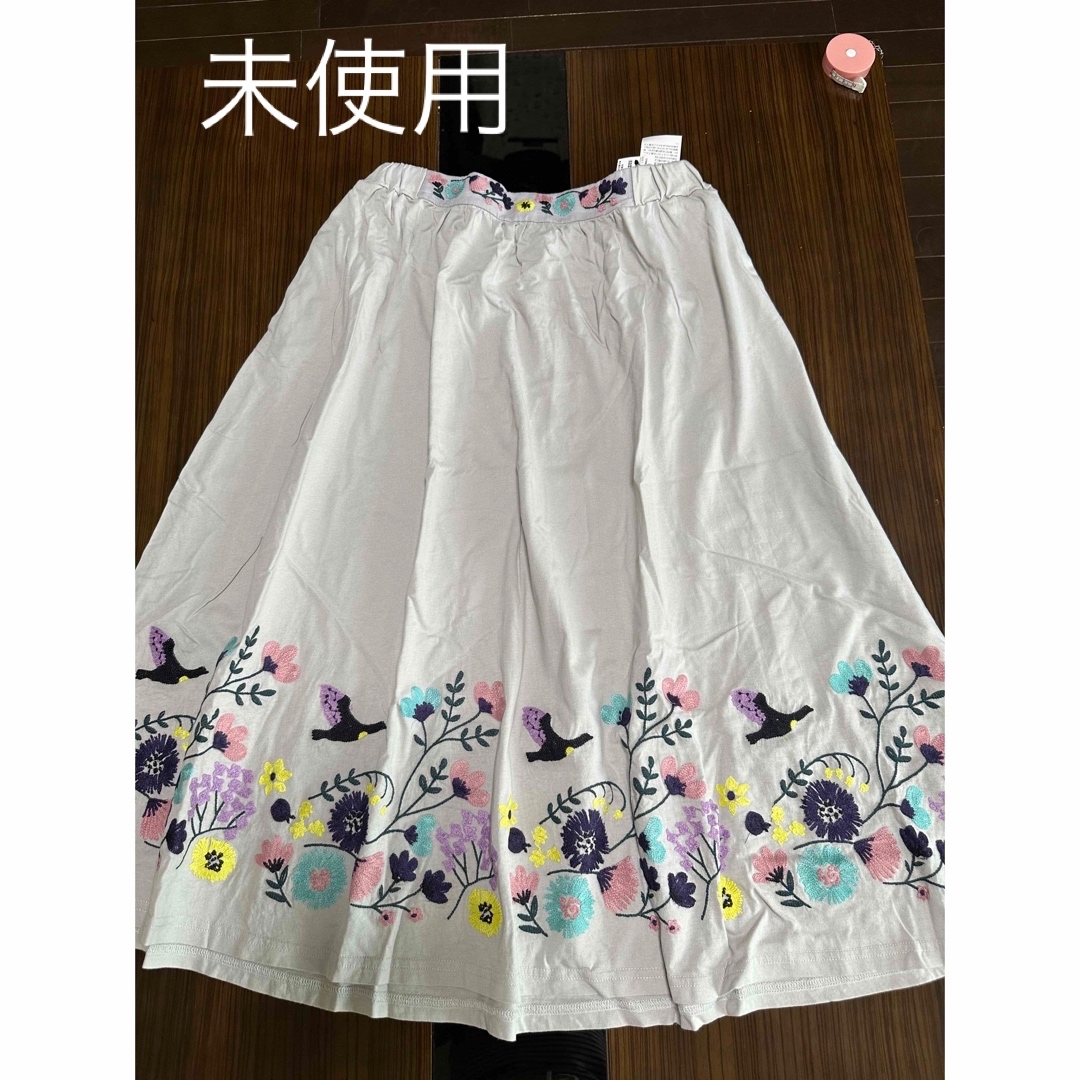 マーブルシュッド　marble sud 花　刺繍　スカート