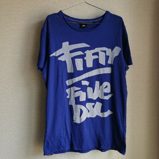 フィフティーファイブディーエスエル(55DSL)の55DSL　ビッグサイズTシャツ　ブルー　Sサイズ(Tシャツ/カットソー(半袖/袖なし))