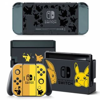 Nintendo Switch 本体ステッカー　ピカチュウ  イーブイ　ポケモン(その他)