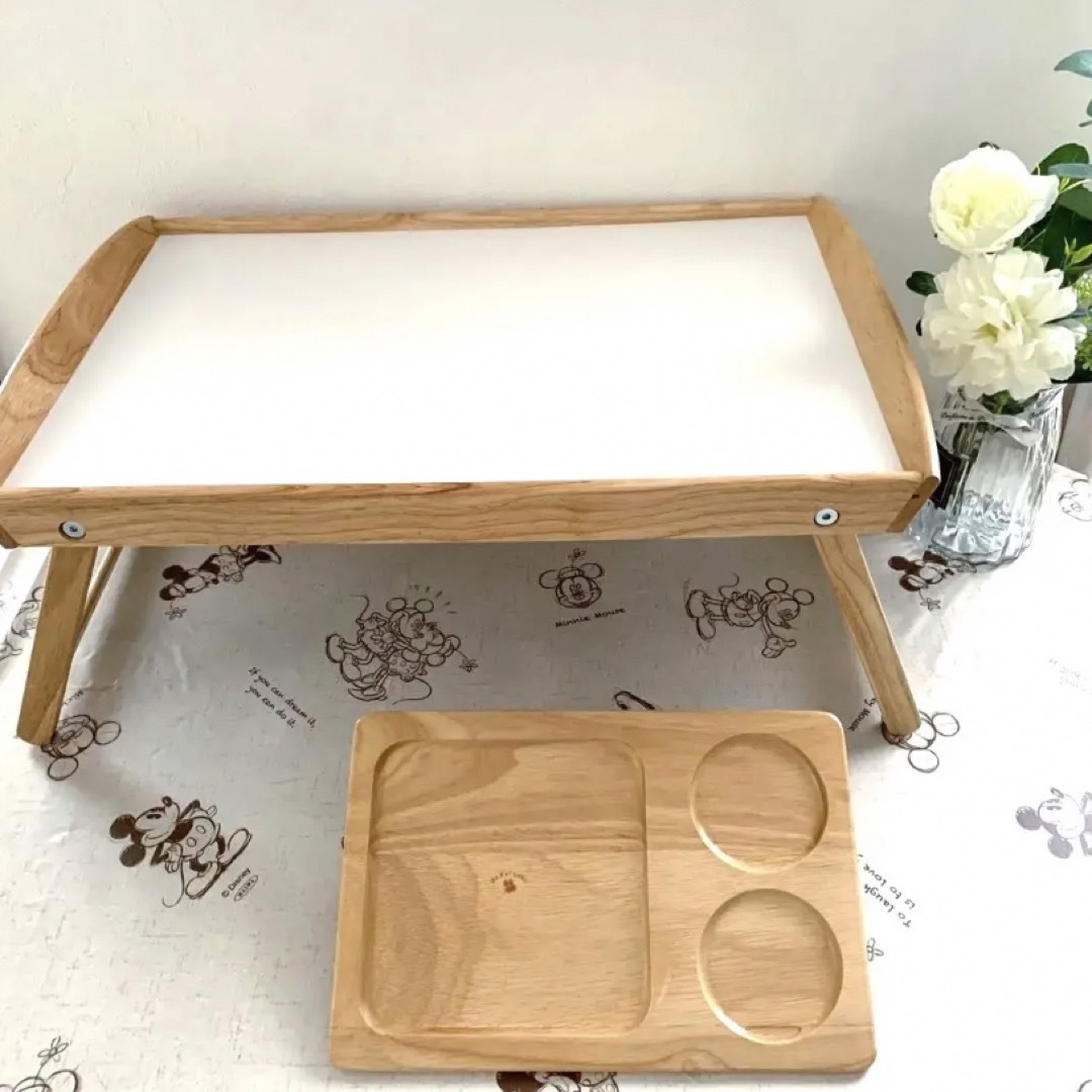 IKEA イケア ◆ DJURA ジューラ　折りたたみテーブル＆木製トレイ