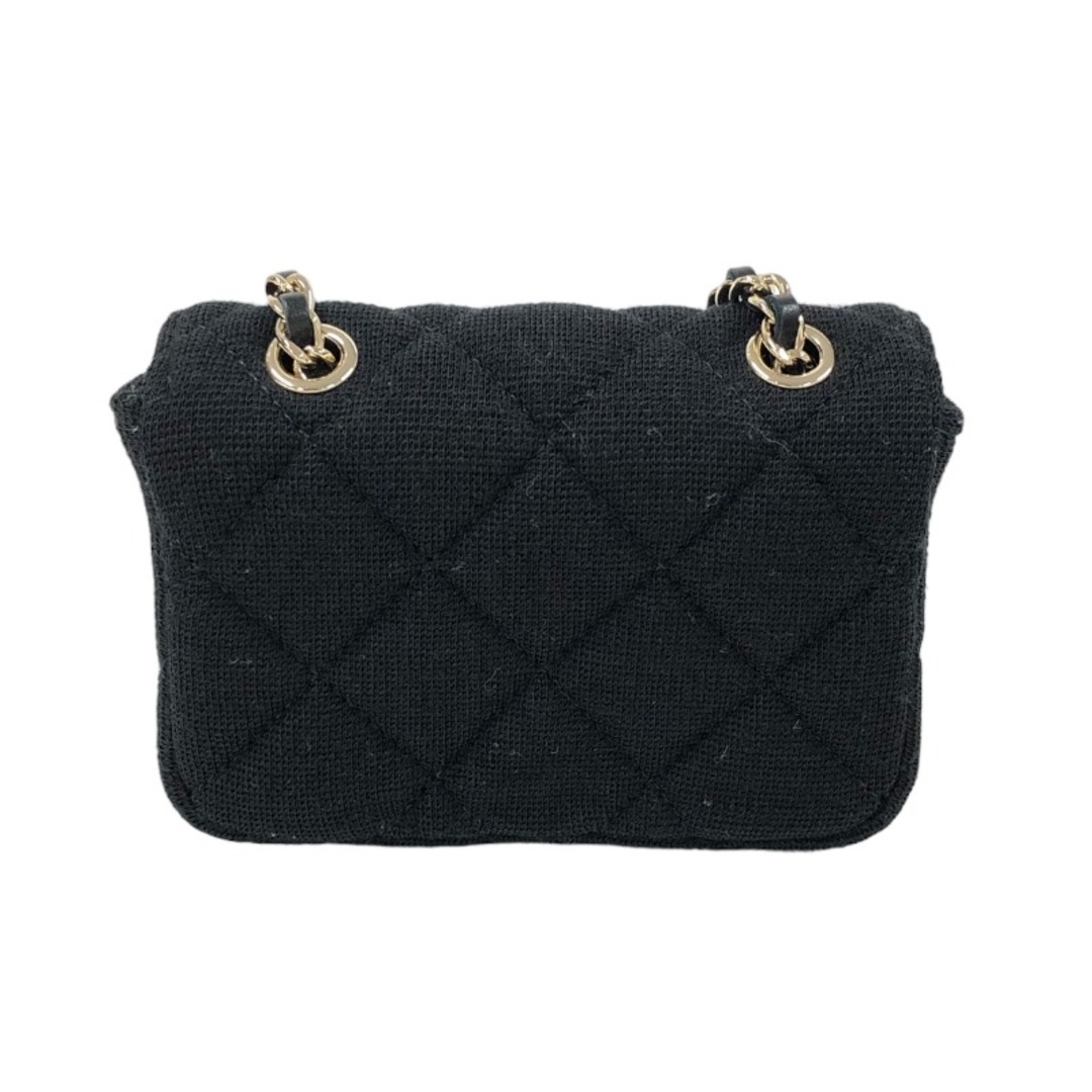 シャネル CHANEL ミニミニマトラッセ チェーンベルト AP2623 ブラック ゴールド金具 コットンジャージ レディース ショルダーバッグ