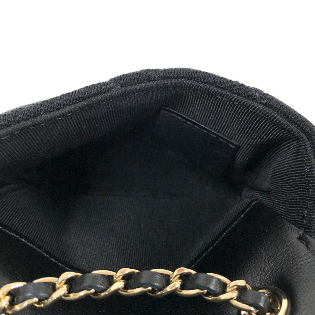 シャネル CHANEL ミニミニマトラッセ チェーンベルト AP2623 ブラック ゴールド金具 コットンジャージ レディース ショルダーバッグ