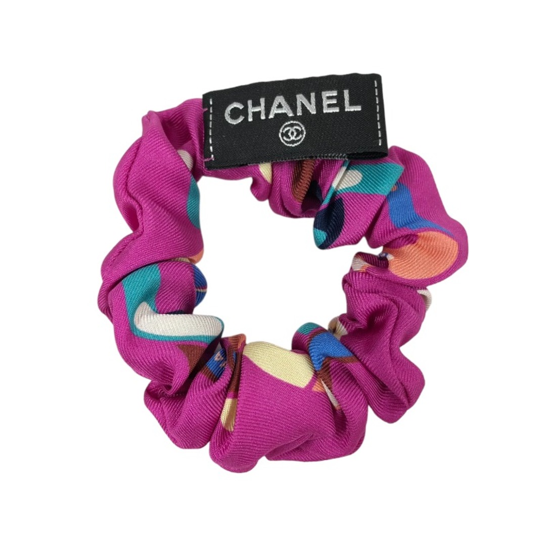 約99cm横シャネル CHANEL 大判スカーフ シルク ロゴ 赤紫系