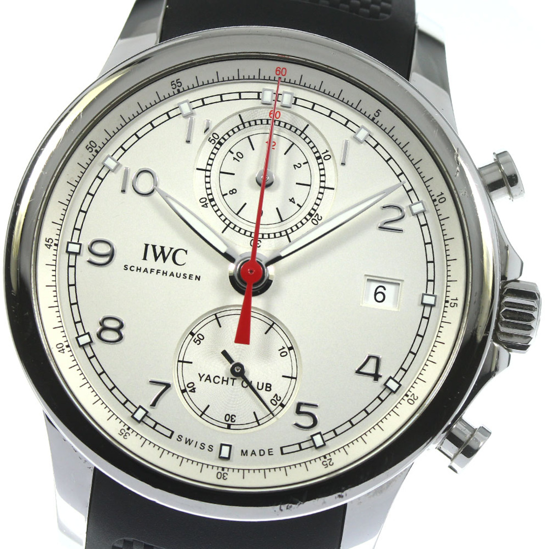 IWC IWC SCHAFFHAUSEN IW390502 ポルトギーゼ ヨットクラブ クロノグラフ 自動巻き メンズ 箱・保証書付き_76384322mm振動数