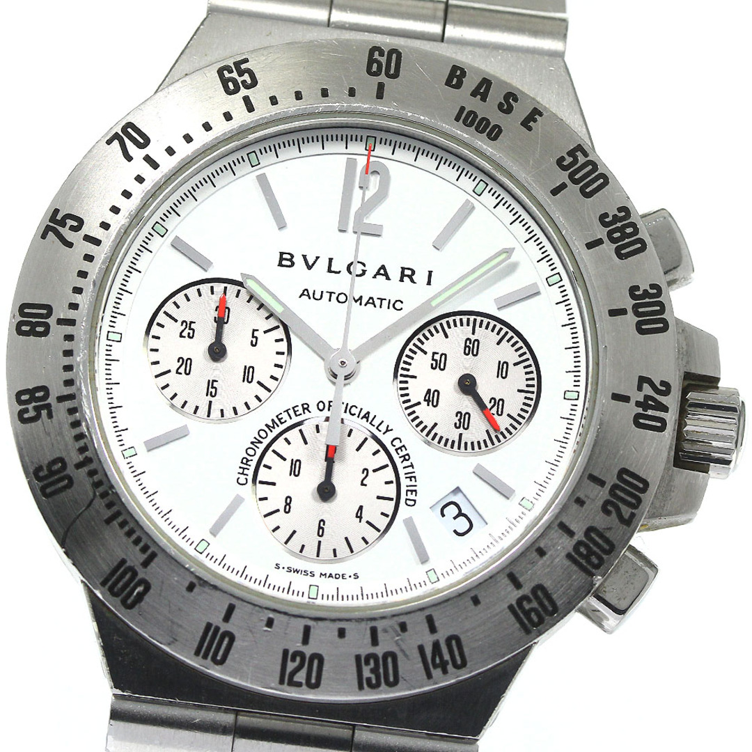 ブルガリ BVLGARI CH40STA ディアゴノ タキメトリック クロノグラフ デイト 自動巻き メンズ _764877