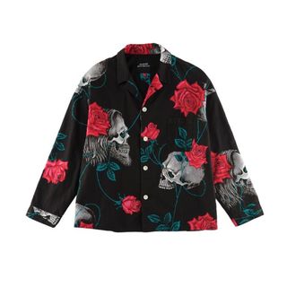 ヨウジヤマモトプールオム(Yohji Yamamoto POUR HOMME)のYOHJI YAMAMOTO WILDSIDE パジャマシャツスカルローズ(シャツ)