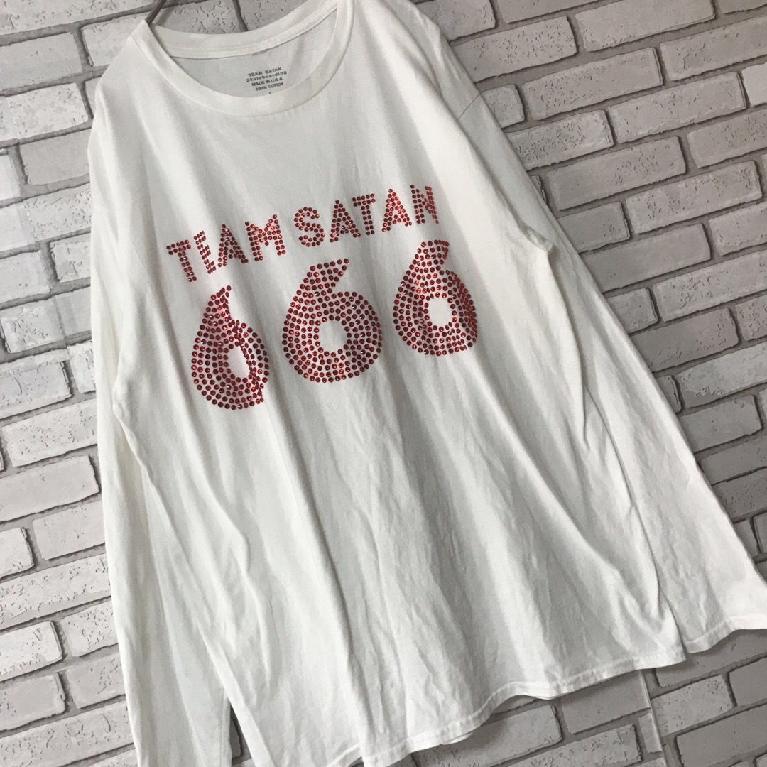 チームサタン teamsatan ロングスリーブ ラインストーン