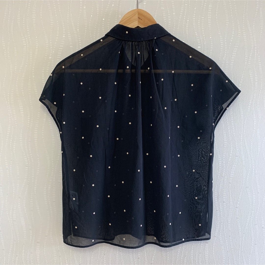 マーガレットハウエル シフォン 水玉ブラウス 1