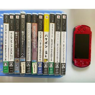 プレイステーションポータブル(PlayStation Portable)のPSP本体＋ソフト11本(携帯用ゲーム機本体)