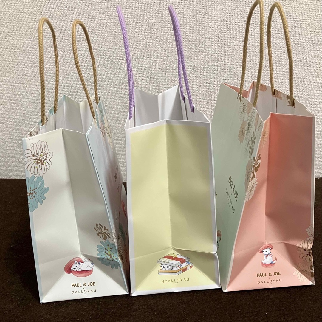 ダロワイヨ(ダロワイヨ)のダロワイヨ　ショッピングバッグ 紙袋　ジョセフィーニャ　３種類　５枚　限定ブルー レディースのバッグ(ショップ袋)の商品写真