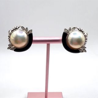◎✨美品✨マベパールイヤリング ダイヤモンドK14WG