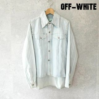 美品 Off-White ストライプ柄 デニムジャケット デニムシャツ | www ...