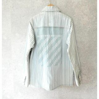 美品 Off-White ストライプ柄 デニムジャケット デニムシャツ - G ...