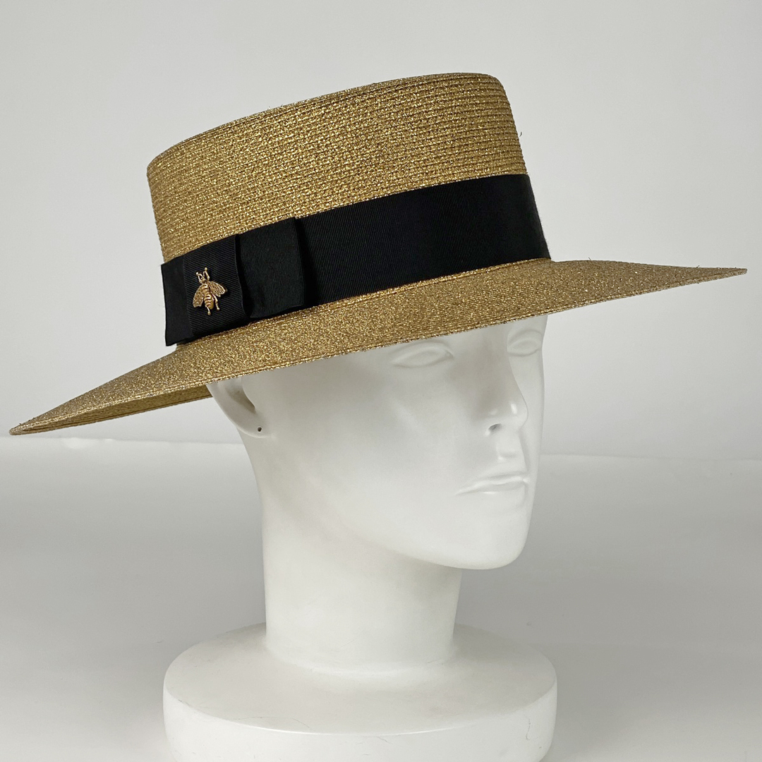 Gucci - グッチ ラメ ファブリック パピエ ハット レディース 【中古