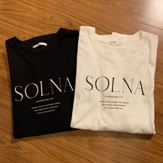 シマムラ(しまむら)のロゴTシャツ　ロゴプリントT   田中里奈　mysa  2枚セット(Tシャツ(半袖/袖なし))