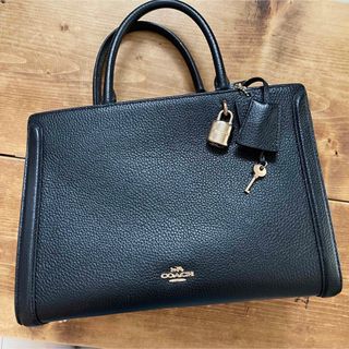 コーチ(COACH)の【専用出品】COACH ゾーイ レザー　ハンドバッグ　黒(ハンドバッグ)