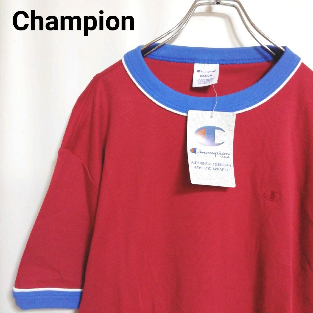 【希少】Champion チャンピオン クレイジーパターンリンガーTシャツ L