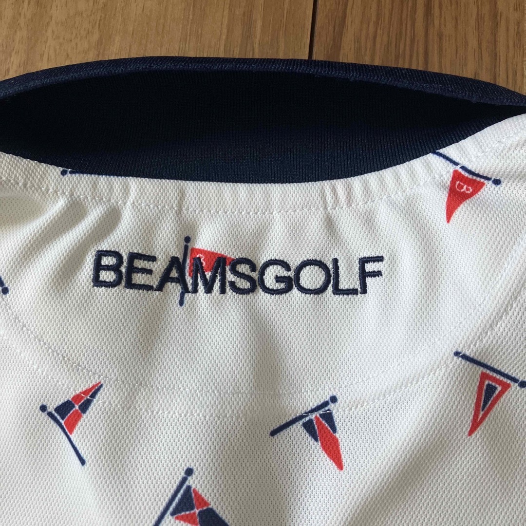 BEAMSGOLF(ビームスゴルフ)のBEAMS GOLF トリコロール　フラッグ　ポロシャツ  M スポーツ/アウトドアのゴルフ(ウエア)の商品写真