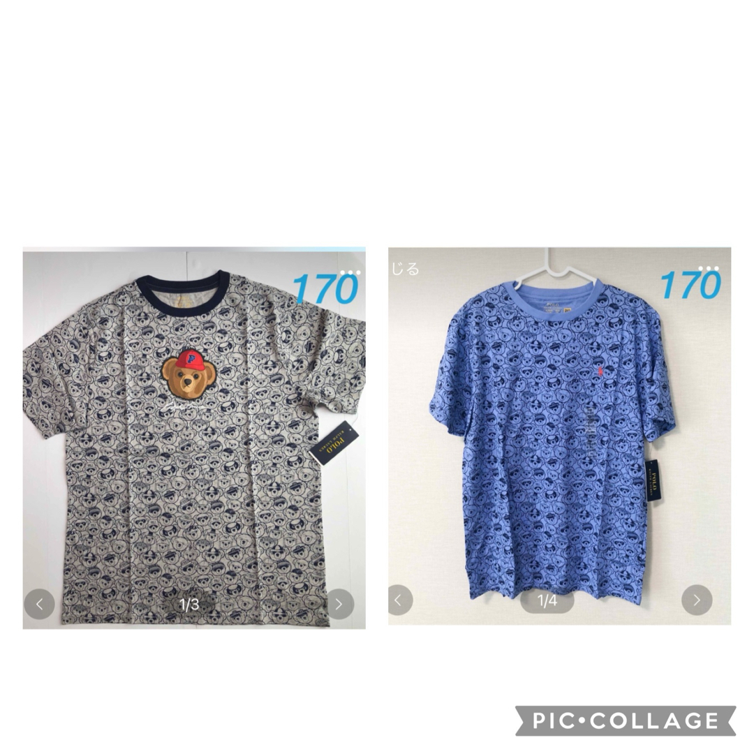 新作◇ラルフローレン ポロベアコットンジャージーTシャツ ブルー XL/170