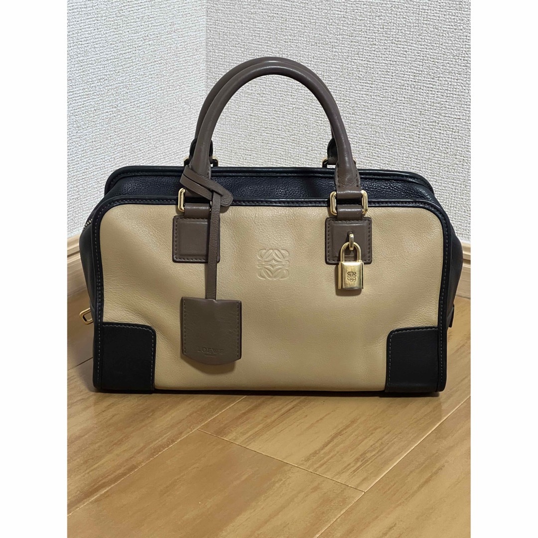 ロエベ アマソナ29 レザー ハンドバッグ トリコロール LOEWE