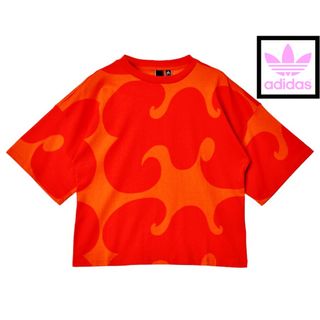 アディダス(adidas)のアディダス マリメッコ Tシャツ 波 オレンジ ジャージ ヨガウェア ウニッコ(Tシャツ(半袖/袖なし))