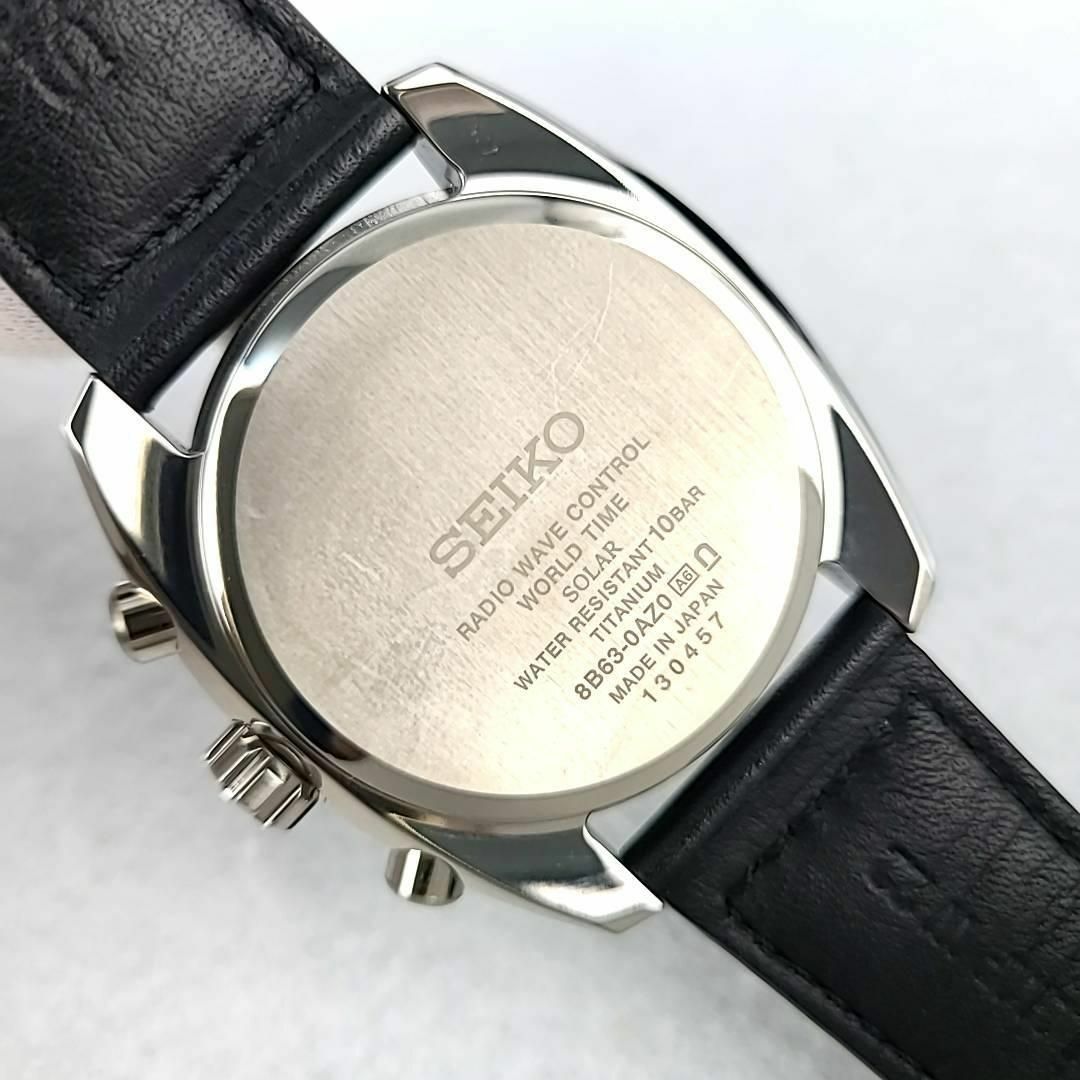 □【ほぼ新品】SEIKO アストロン デイデイト ワールドタイム 黒文字盤