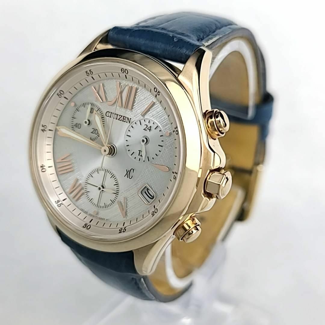 ビンテージ時計shop美品！CITIZEN XC デイト ラウンド シルバー×ゴールド 腕時計 603