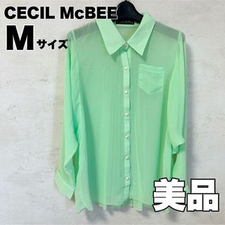 セシルマクビー(CECIL McBEE)のセシルマクビー♡シースルーシャツMサイズ【美品】(シャツ/ブラウス(長袖/七分))