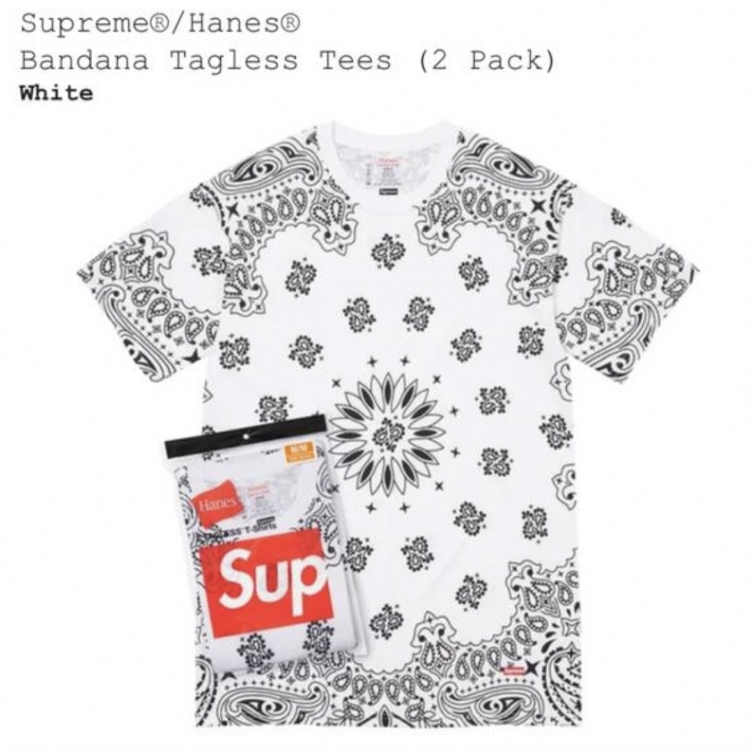 Supreme Hanes Bandana Tagless Tees L