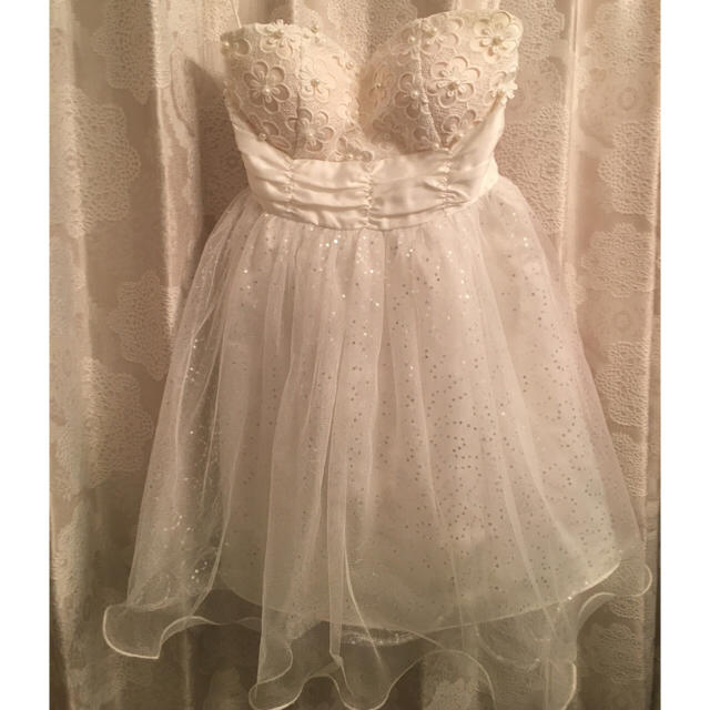 ホワイトミニドレス♡ レディースのフォーマル/ドレス(ミニドレス)の商品写真