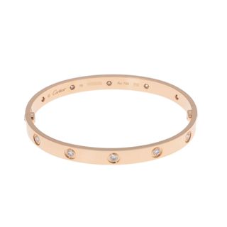 カルティエ(Cartier)のカルティエ  ラブブレスレット オールダイヤ 新型 #18 ブレスレット(ブレスレット/バングル)