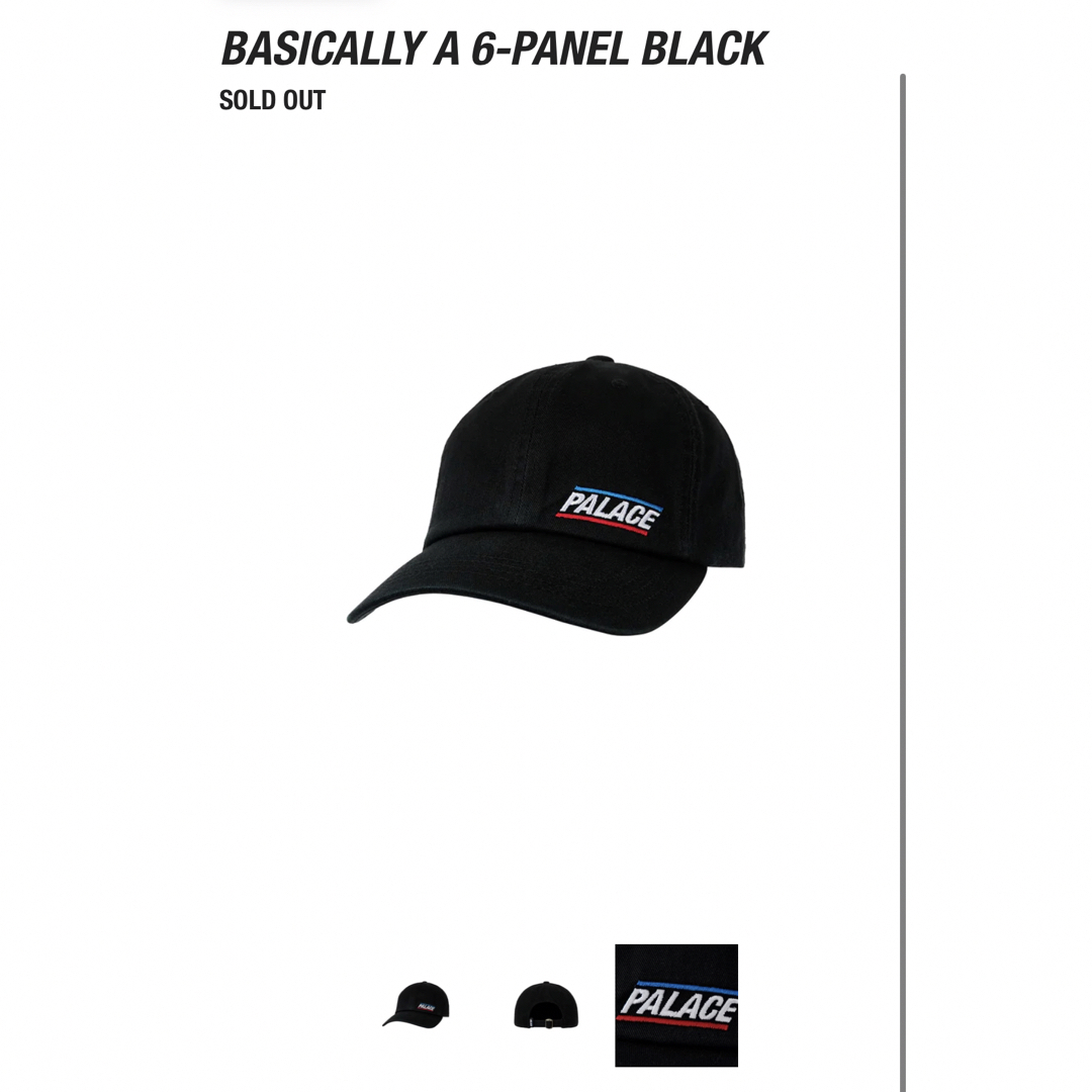 palace BASICALLY A 6-PANEL BLACK