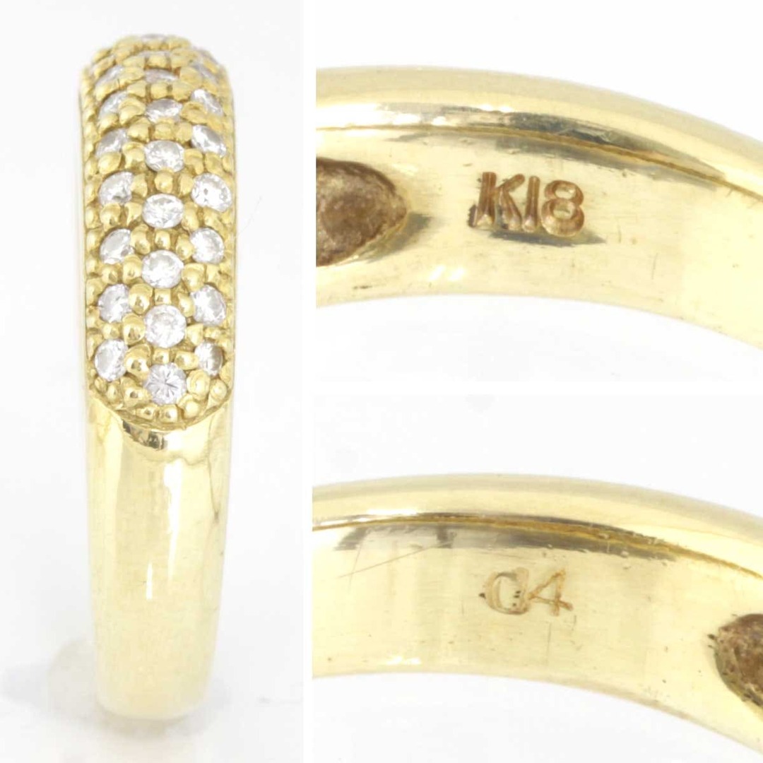 美品『USED』 K18 デザインリング リング・指輪 ダイヤモンド 0.4ct 6.0g 11号 2