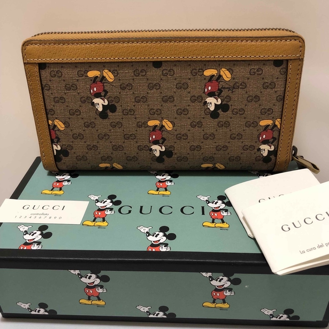 グッチ×ディズニー(ミッキーマウス)ラウンドファスナー長財布新品未