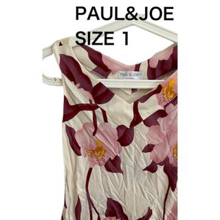 ポールアンドジョー(PAUL & JOE)のPAUL&JOE ポール&ジョー ノースリーブ ブラウス 花柄 シルク混 1(シャツ/ブラウス(半袖/袖なし))