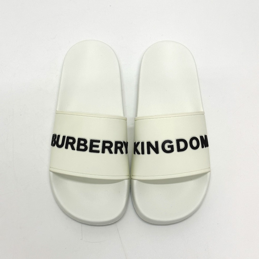 BURBERRY(バーバリー)のバーバリー BURBERRY ロゴ KINGDOM バイカラー ビーチサンダル 靴 シャワーサンダル プールサンダル サンダル ラバー ホワイト 未使用 レディースの靴/シューズ(サンダル)の商品写真