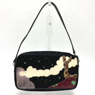 ルイヴィトン(LOUIS VUITTON)のルイヴィトン LOUIS VUITTON ポシェット コント・ドゥ・フェ M92275 モノグラム・サテン ハンドバッグ 肩掛け ショルダーバッグ サテン ブラック(ショルダーバッグ)