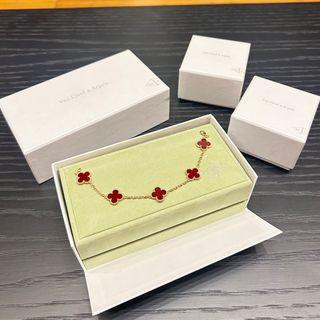 ヴァンクリーフアンドアーペル(Van Cleef & Arpels)のヴァンクリーフ　ヴィンテージアルハンブラ　カーネリアン　ブレスレット　ヴァンクリ(ブレスレット/バングル)