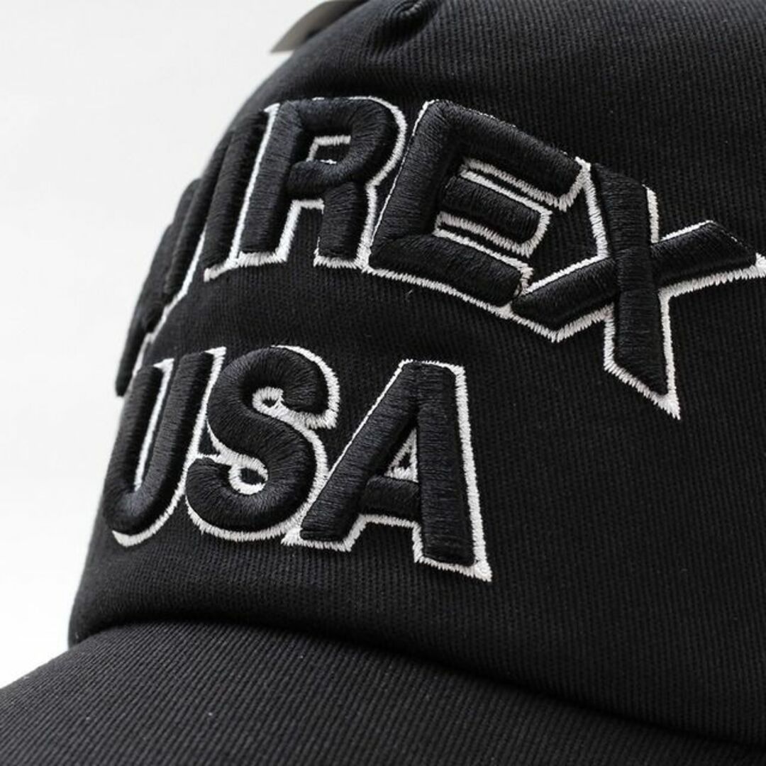 AVIREX(アヴィレックス)のメッシュキャップ 帽子 AVIREX ブラック 14407200-80 USA メンズの帽子(キャップ)の商品写真