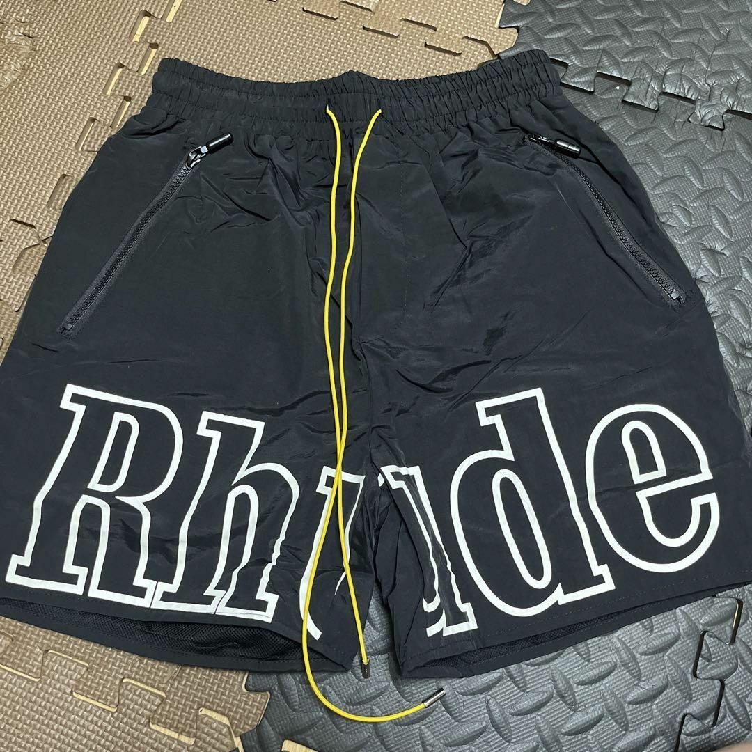 Rhude ブラック ショーツ ロゴ 短パン ショートパンツ ハーフパンツ