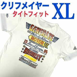 クリフメイヤー(KRIFF MAYER)のクリフメイヤー　KRIFF MAYER タイトフィット　Tシャツ　白　LL(Tシャツ/カットソー(半袖/袖なし))