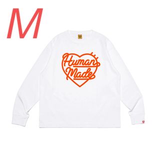 ヒューマンメイド(HUMAN MADE)のHUMAN MADE HEART L/S T-SHIRT 白　M(Tシャツ/カットソー(七分/長袖))