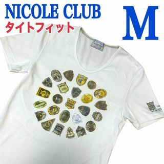 ニコルクラブ(NICOLE CLUB)のNICOLE CLUB FOR MEN ニコルクラブ　Tシャツ　白　M  メンズ(Tシャツ/カットソー(半袖/袖なし))