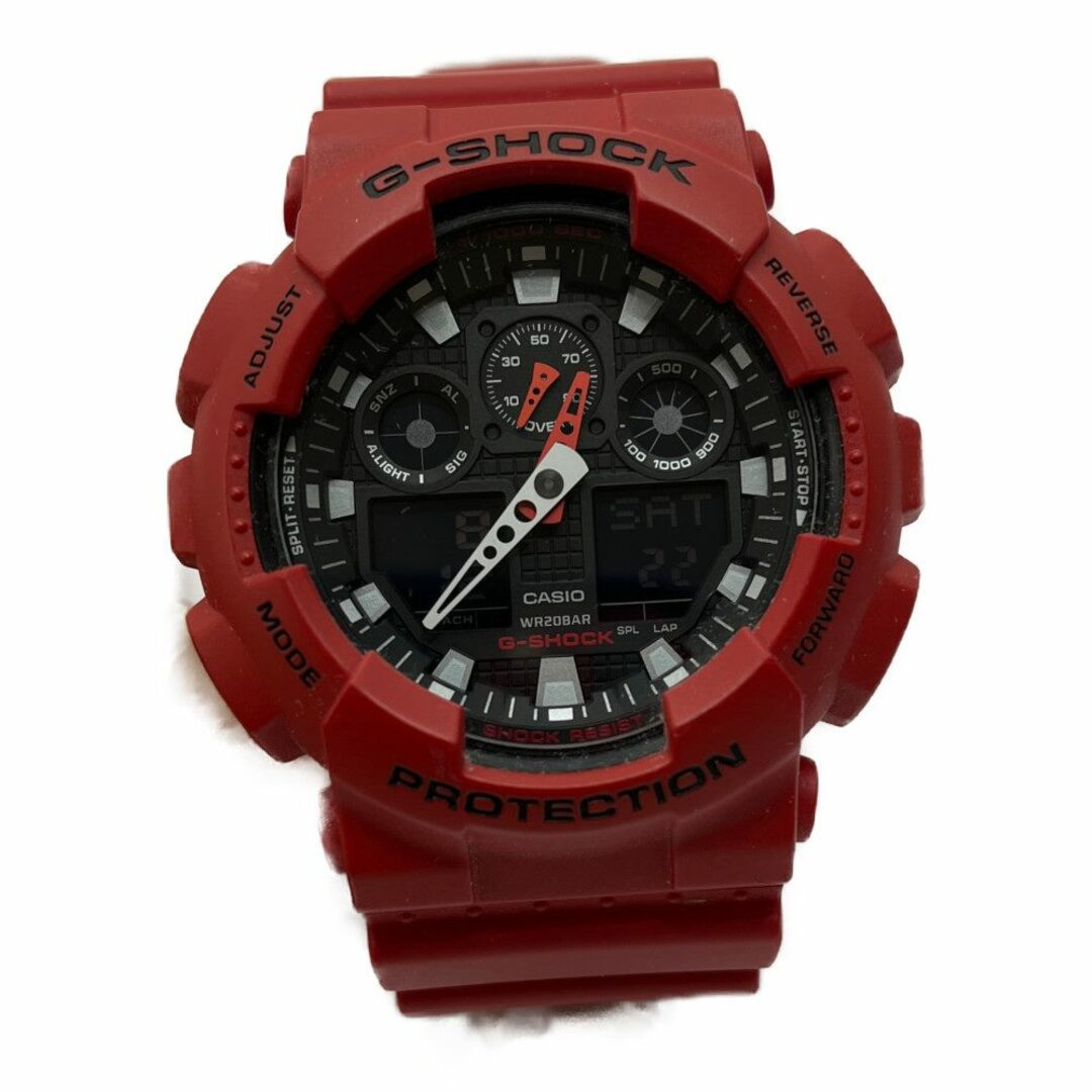 ◆◆CASIO カシオ 腕時計　G-ショック　GA-100B　レッド　赤　 GA-100B | フリマアプリ ラクマ
